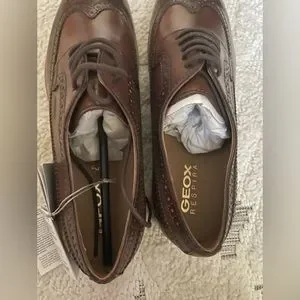 Geox | Shoes | Geox Respira Brown Coffee Wingtip Dress Shoes 